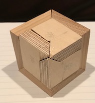 Wooden slider cube assembled